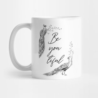 Peacocks Inspiration Print Mug